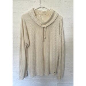 Marc New York Performance Long-Sleeve Waffle-Knit Funnel Drawstring Neck XL